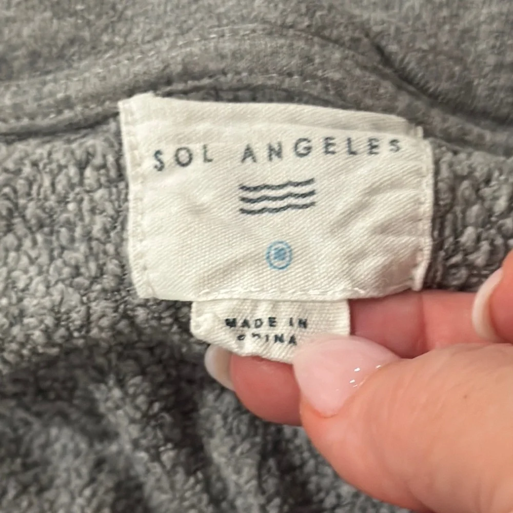 Sol Angeles Gray Sweatpants Relaxed Fit sweatsuit